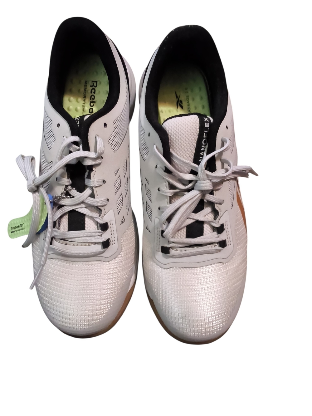Reebok White Athletic Sneakers with Gum Sole